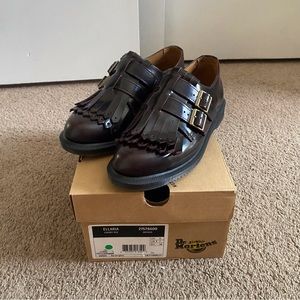 Dr. Martens Ellaria ブラックローファー 5UK Ellaria Arcadia in Cherry Red Arcadia | Dr. Martens